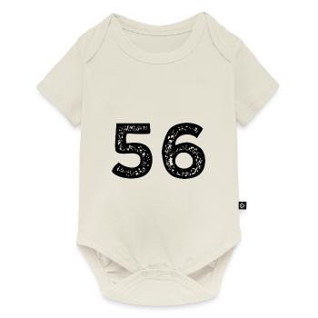 56 Number Leotard - Baby Premium short-sleeve bodysuit - off white - Front