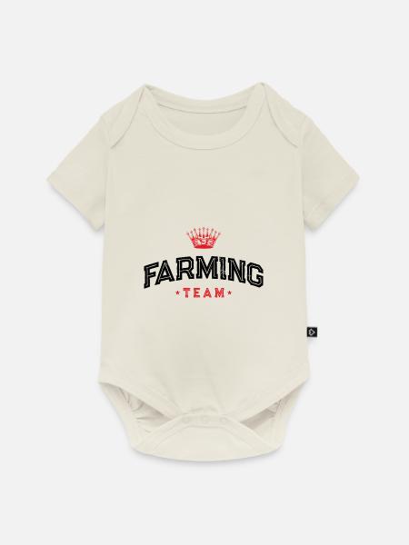 Farming Team - Baby Premium Kurzarmbody - Naturweiß