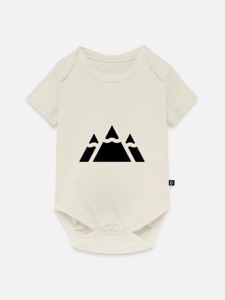 Berge - Baby Premium Kurzarmbody - Naturweiß