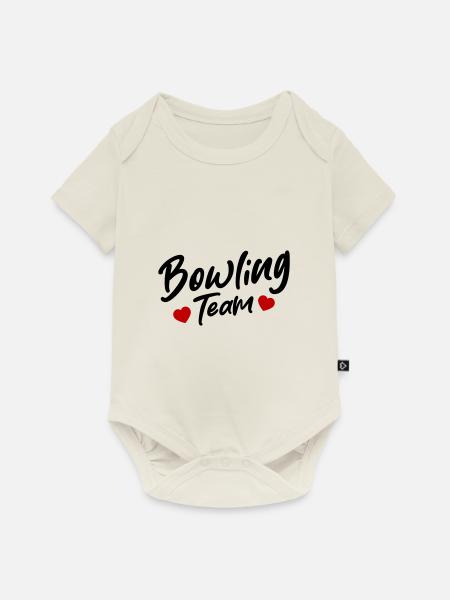 Bowling Team - Baby Premium Kurzarmbody - Naturweiß