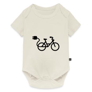 ebike fahrrad - Baby Premium Kurzarmbody - Naturweiß - Vorne