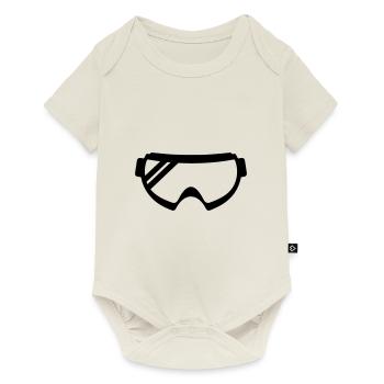 Ski goggles icon - Baby Premium short-sleeve bodysuit - off white - Front