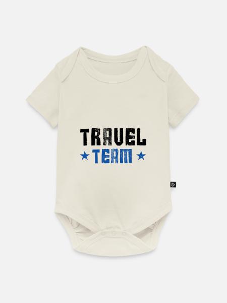 Travel Team - Baby Premium Kurzarmbody - Naturweiß