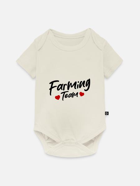 Farming Team - Baby Premium Kurzarmbody - Naturweiß