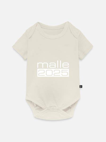 Malle 2025 - Baby Premium Kurzarmbody - Naturweiß