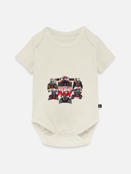 ich bin in rot - Baby Premium Kurzarmbody - Naturweiß