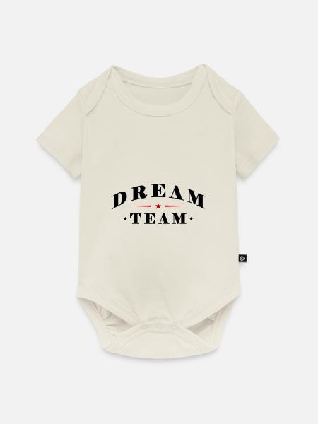 Dream Team - Baby Premium Kurzarmbody - Naturweiß
