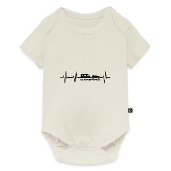 Camping - Baby Premium Kurzarmbody - Naturweiß - Vorne