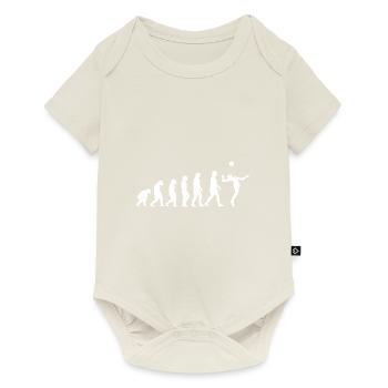 Volleyball Play Evolution Silhouettes - Baby Premium short-sleeve bodysuit - off white - Front