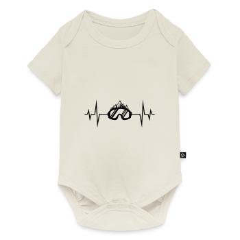 ski goggles frequency - Baby Premium short-sleeve bodysuit - off white - Front