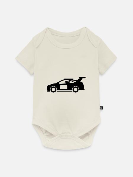 Auto Rennfahrer - Baby Premium Kurzarmbody - Naturweiß