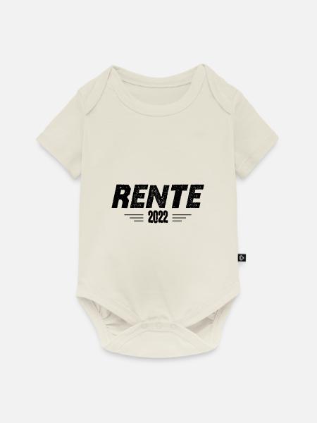 Rente 2022 - Baby Premium Kurzarmbody - Naturweiß