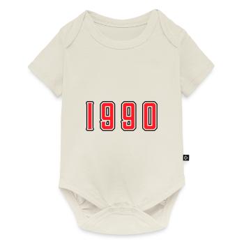 1990 year birthday - Baby Premium short-sleeve bodysuit - off white - Front