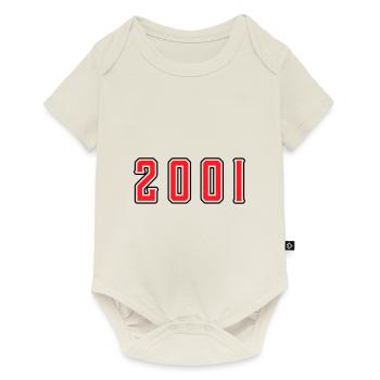 2001 Jahr Geburtstag - Baby Premium Kurzarmbody - Naturweiß - Vorne