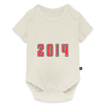 2014 year birthday - Baby Premium short-sleeve bodysuit - off white - Front