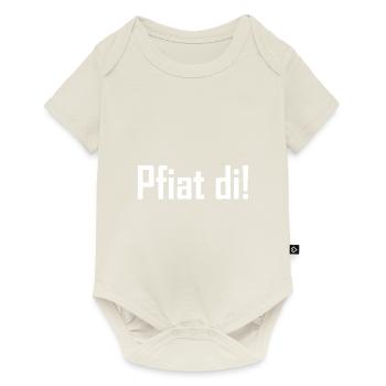 Pfiat di – Dein Herz schlägt für das Bairische - Baby Premium Kurzarmbody - Naturweiß - Vorne