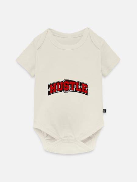 Hustle Spruch Hustlin - Baby Premium Kurzarmbody - Naturweiß
