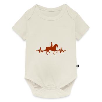 Heartbeat - Étalon Cheval Jument Ross Equestrian - Body à manches courtes Premium Bébé - blanc cassé - Devant