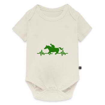 Heartbeat - Étalon Cheval Jument Ross Polo - Body à manches courtes Premium Bébé - blanc cassé - Devant