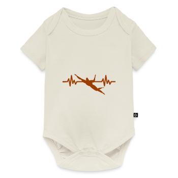 Heartbeat Swimmer - Diver Water Sports Athlete - Baby Premium short-sleeve bodysuit - off white - Front