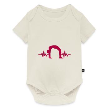 Heartbeat Gymnastique - Méditation Gymnastique Yoga - Body à manches courtes Premium Bébé - blanc cassé - Devant