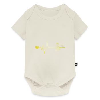Money Love Pulse Heart - Baby Premium short-sleeve bodysuit - off white - Front