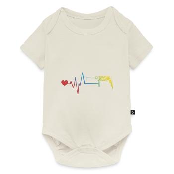 Drill pulse heartbeat - Baby Premium short-sleeve bodysuit - off white - Front