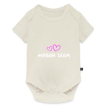 Vegan Team Heart - Baby Premium short-sleeve bodysuit - off white - Front