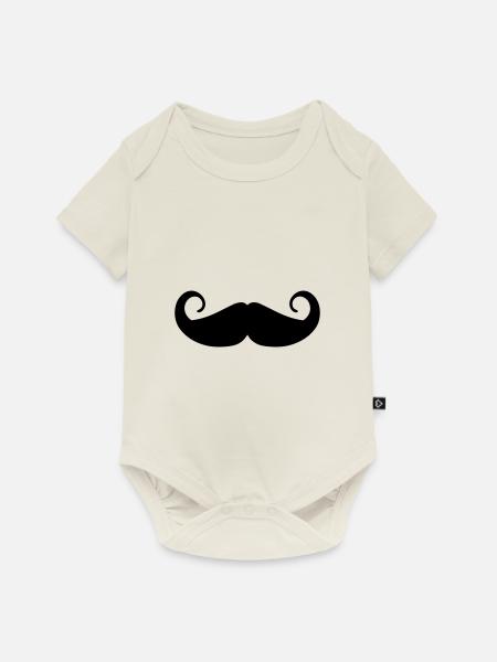 Schnurrbart symbol - Baby Premium Kurzarmbody - Naturweiß