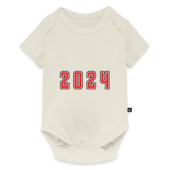 Anniversaire 2024 - Body à manches courtes Premium Bébé - blanc cassé - Devant