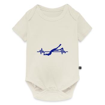 Heartbeat Swimmer - Diver Water Sports Athlete - Baby Premium short-sleeve bodysuit - off white - Front