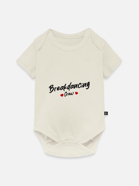 Breakdancing Crew Herz - Baby Premium Kurzarmbody - Naturweiß
