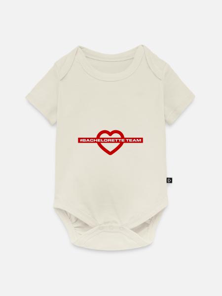 bachelorette team herz - Baby Premium Kurzarmbody - Naturweiß