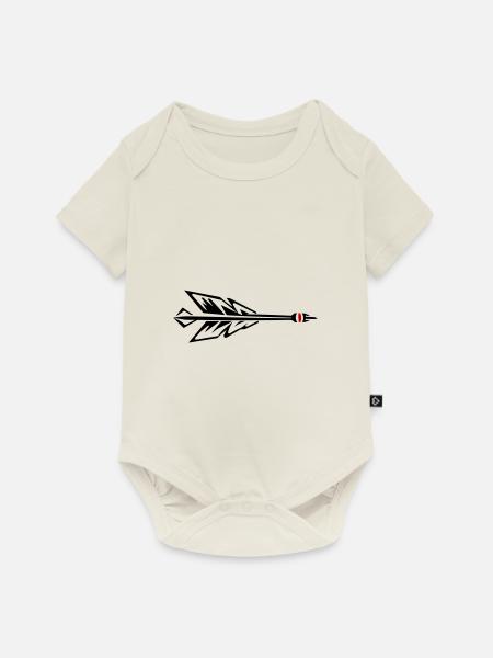 Darts Symbol Dartpfeil - Baby Premium Kurzarmbody - Naturweiß