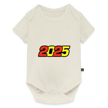 2025 Bunt - Baby Premium Kurzarmbody - Naturweiß - Vorne