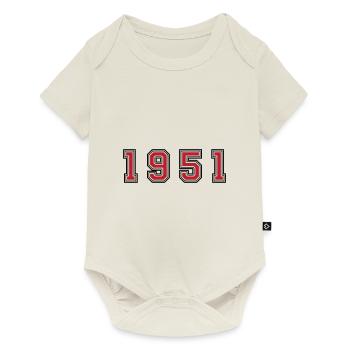 1951 year number - Baby Premium short-sleeve bodysuit - off white - Front