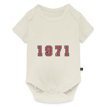1971 year number - Baby Premium short-sleeve bodysuit - off white - Front