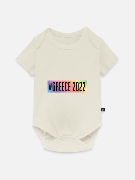Greece 2022 - Baby Premium Kurzarmbody - Naturweiß