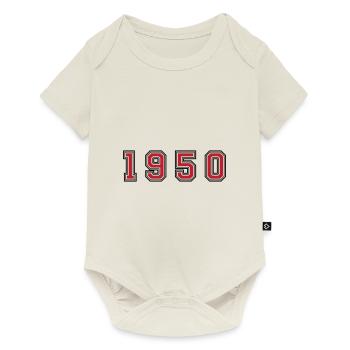 Numéro de l’année 1950 - Body à manches courtes Premium Bébé - blanc cassé - Devant
