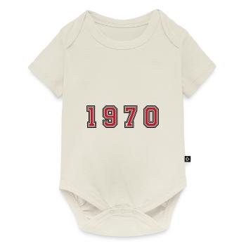 Numéro de l’année 1970 - Body à manches courtes Premium Bébé - blanc cassé - Devant