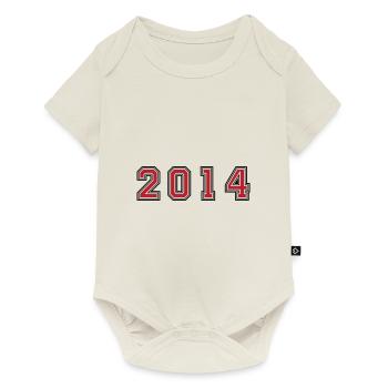 2014 year number - Baby Premium short-sleeve bodysuit - off white - Front