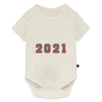 2021 year number - Baby Premium short-sleeve bodysuit - off white - Front