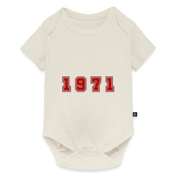 1971 Year Number - Baby Premium short-sleeve bodysuit - off white - Front