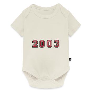 2003 Year Number - Baby Premium short-sleeve bodysuit - off white - Front