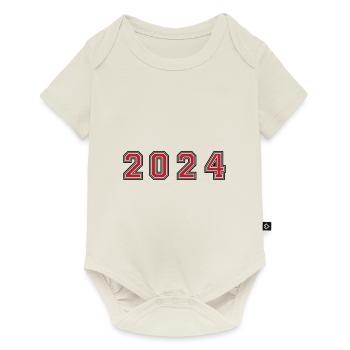 2024 year number - Baby Premium short-sleeve bodysuit - off white - Front