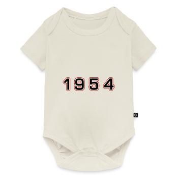 Numéro de l’année 1954 - Body à manches courtes Premium Bébé - blanc cassé - Devant