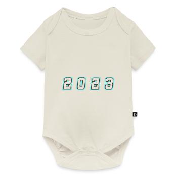 2023 year number - Baby Premium short-sleeve bodysuit - off white - Front