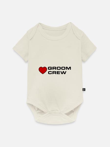 Groom Crew - Baby Premium Kurzarmbody - Naturweiß