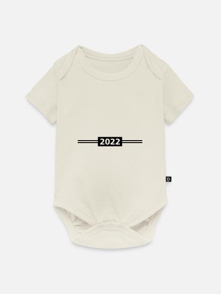 2022 - Baby Premium Kurzarmbody - Naturweiß