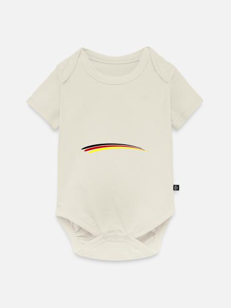 Deutschland Fahne - Baby Premium Kurzarmbody - Naturweiß